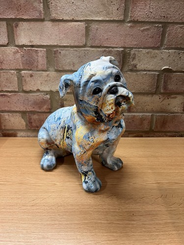 29cm colourful painted bulldog - colourful,