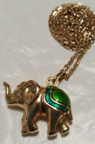 9ct 375 yellow gold - gold, green