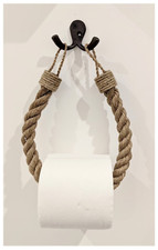 Retro Style Jute Toilet Rol Holder Towel Holder Nautical Design Bohemian Decor