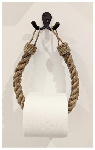 Retro style jute toilet rol - style,