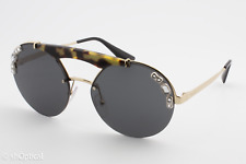 Prada SPR52U I8N-5S0 Womens Round Tinted Sunglasses Frames Gold 60mm