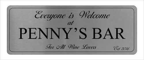 Personalised wine bar sign - personalised,