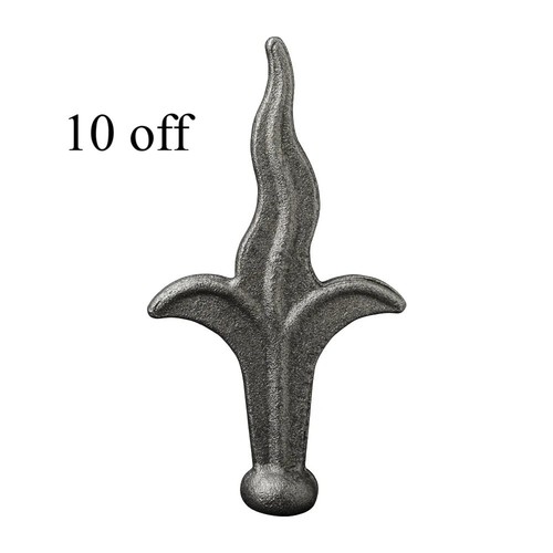 Metal flame rail - , heads