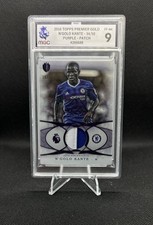 N’Golo Kante 2016 Topps Premier Gold Purple Player Worn Patch /50 MGC 9 Chelsea