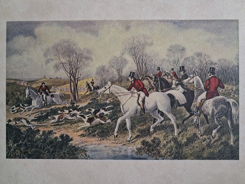 Set vintage fox hunting - of,