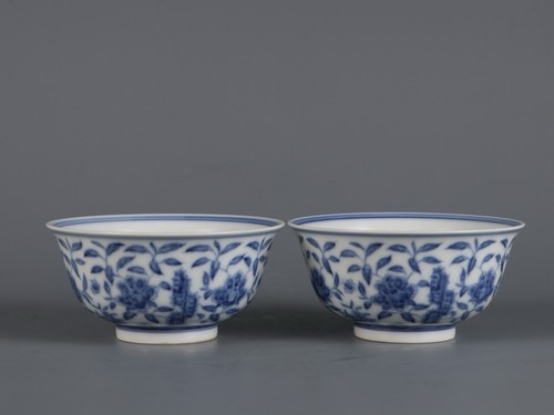 Pair blue and white - a,