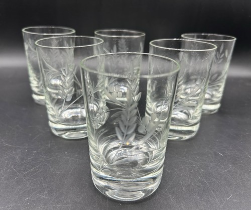 Vintage etched clear glass - vintage,