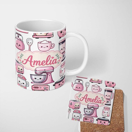 11oz tea coffee - tea, cute