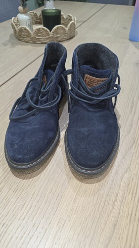 Navy blue suede - suede, chukka