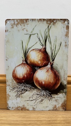 Brown onions vintage metal - brown,