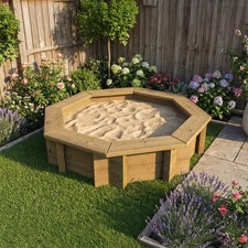 Wooden Sandpit - 4ft Octagonal