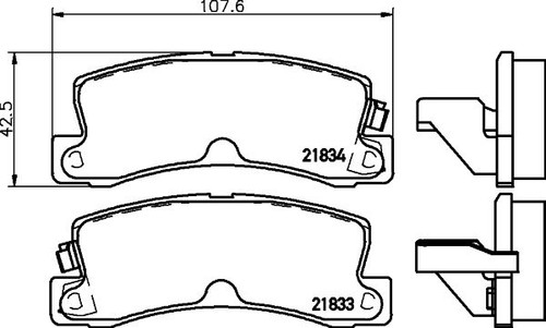 Mintex rear brake pad set - brake, fits