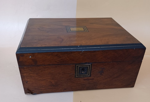 Vintage antique inlaid - , wooden