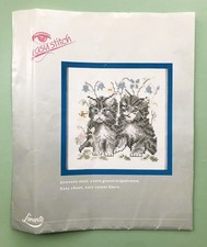 Vintage Lanarte Easy Stitch Counted Cross Stitch Kit 'Cats' #35207 (not started)