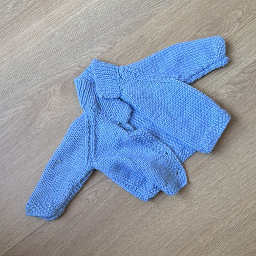 Blue knitted wool - wool, baby