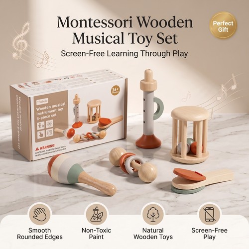 Wooden musical instrument toy - musical,