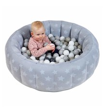 Grey Flocked Ball Pit with 30