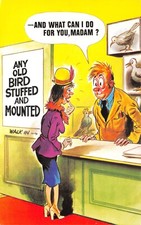 BAMFORTH BLACK TRIANGLE COMIC POSTCARD NO 465 TAXIDERMIST UNUSED VG