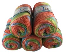 Alize Rainbow wool pack 5 x