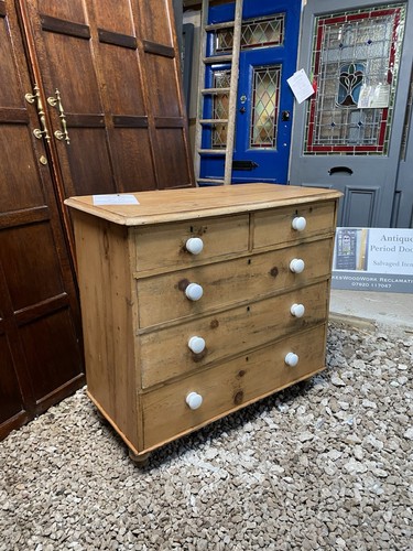 Antique pine chest drawers - antique,