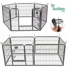 2NDS Heavy Duty 6 Panel Puppy Dog Pet Pen Run Whelping Pen Metal 4685