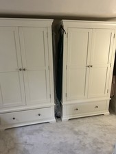 2 no Cotswold company CHANTILLY WARM WHITE Double Wardrobes