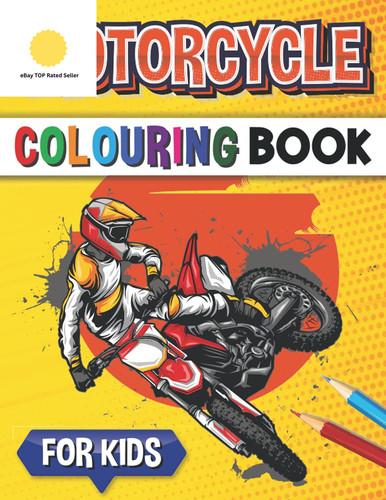 Motorcycle colouring book - book, for