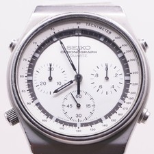 SEIKO 7A28-7010 White Dial Chronograph Japan Vintage Working_ Includes manual