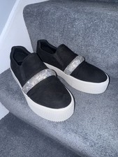 KURT GEIGER Wmns Platform Flats shoes Trainers W/Sparkle Detail Worn 1x 7 40