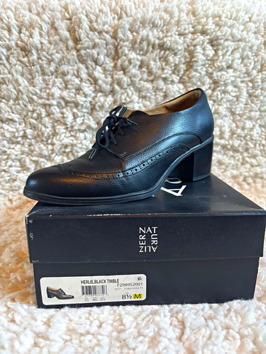Naturalizer black leather - black,
