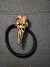 Silver Tone Crow Raven Pony Tail Bobble Halloween