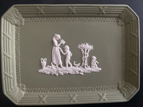 Wedgwood trinket tray - trinket, green