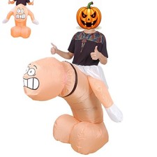 Adult Inflatable Ride on Willy Cosplay Costume Johnson Willy Halloween Outfit UK