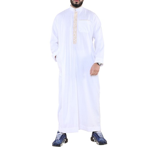 Mens white thobe jubba emirati - mens,