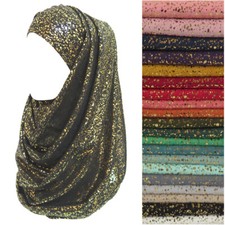 FOIL SCARF SHAWL GOLD GLITTERS