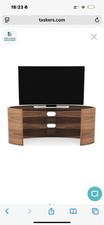125cm Tom Schneider Elliptical Medium TV Unit: Walnut and Black