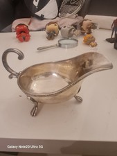 antique Silver plated gravy or