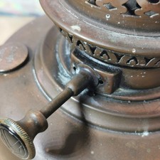 Lampe Veritas Large Antique Copper & Brass Oil Lamp Long Wick Working