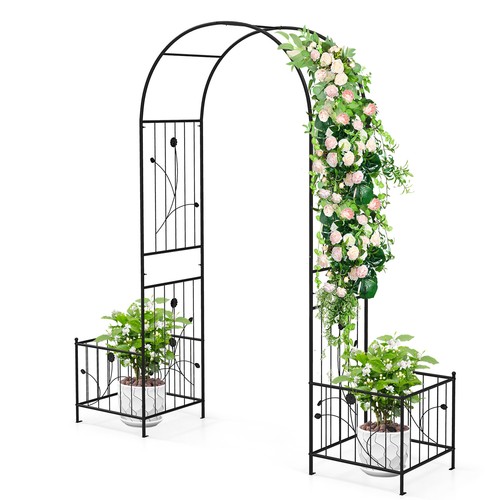 Gymax metal garden arbor 217 - metal,