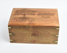 Two Body Cremation Ashes Wood Casket Urn Companion Two Adult Urn Tree Of Life