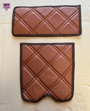 SCANIA R SERIES STREAMLINE  SET OF  DASH MATS IN LIGHT BROWN DOUBLE DIAMONDS