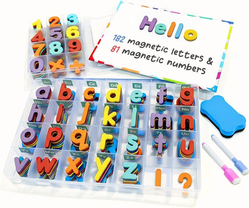 Magnetic letters numbers set - magnetic,