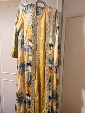 Yellow blue floral moroccan - &,