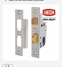 Union Oval Sash Lock 77mm Case 57mm Back set Stainless Steel Rrp £35