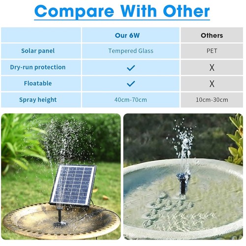 Solar bird bath fountain pump - bird,