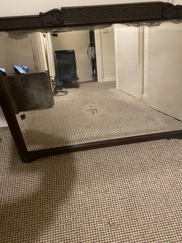 Antique dark wood - wood, mirror