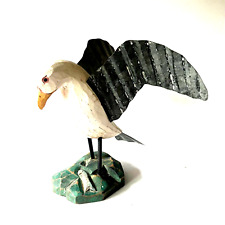 Seagull with fish Figurine Wooden Corrugated Iron Philippines