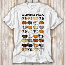 Breeds Name List Types Of Guinea Pigs T Shirt Adult Top Tee Unisex 3903