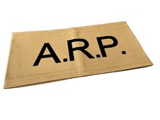 Khaki ARP Arm band WWII uniform Style Air Raid Precautions printed armband ~ New