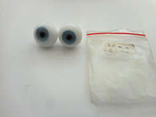 Glass paperweight doll eyes  20mm blue antique dolls or reborn